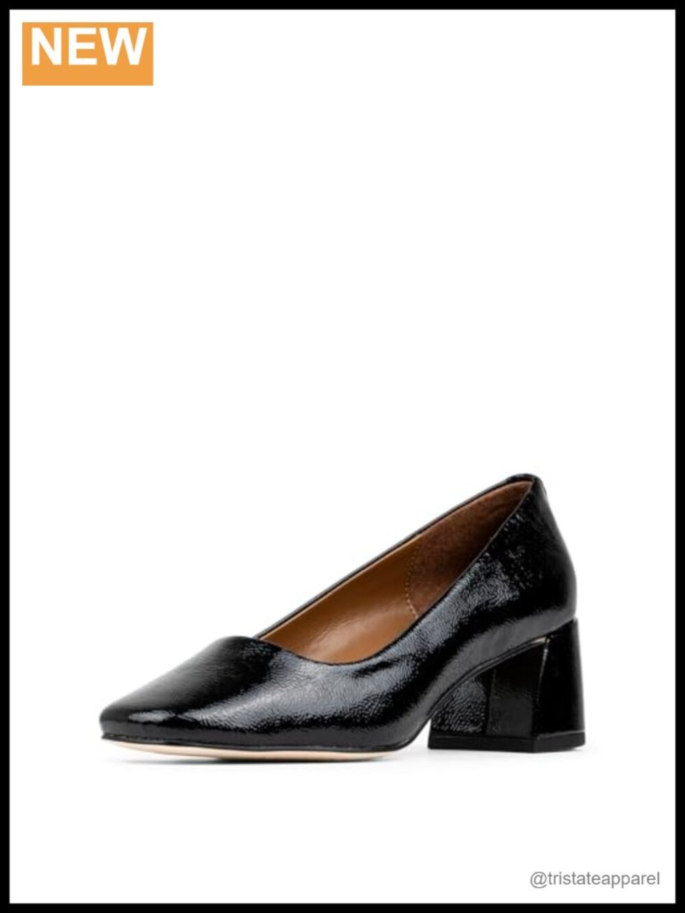 Square Toe Block Heel Pumps Faux Leather Memory Foam Work Dress Shoes